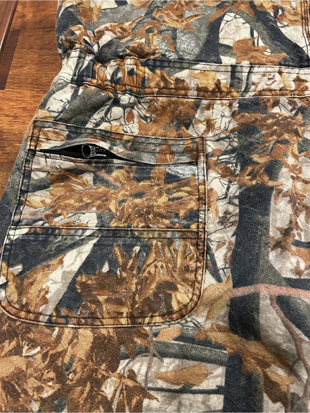 Berne Apparel Camo Insulated Hunting Bib Overalls X-large Short Zip XL Pockets - Picture 11 of 11